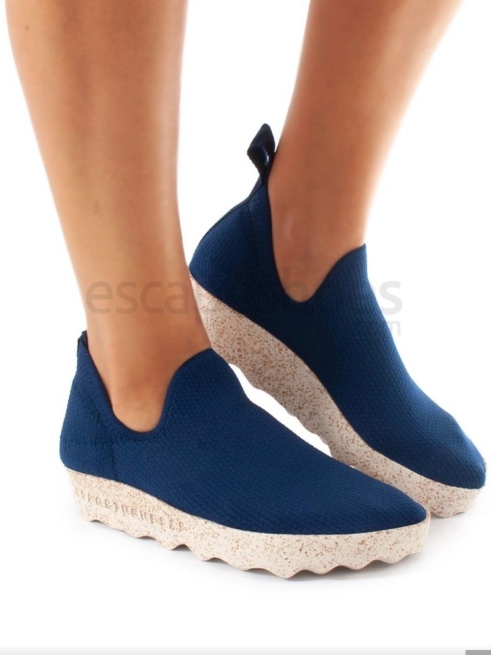 AsPortuguesas Care Slip On Sneakers Navy White Size 40 US Size 9.5